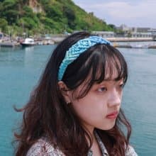 海面 手染編織鬆緊髮帶 成人兒童皆可配戴 職人手工染製
