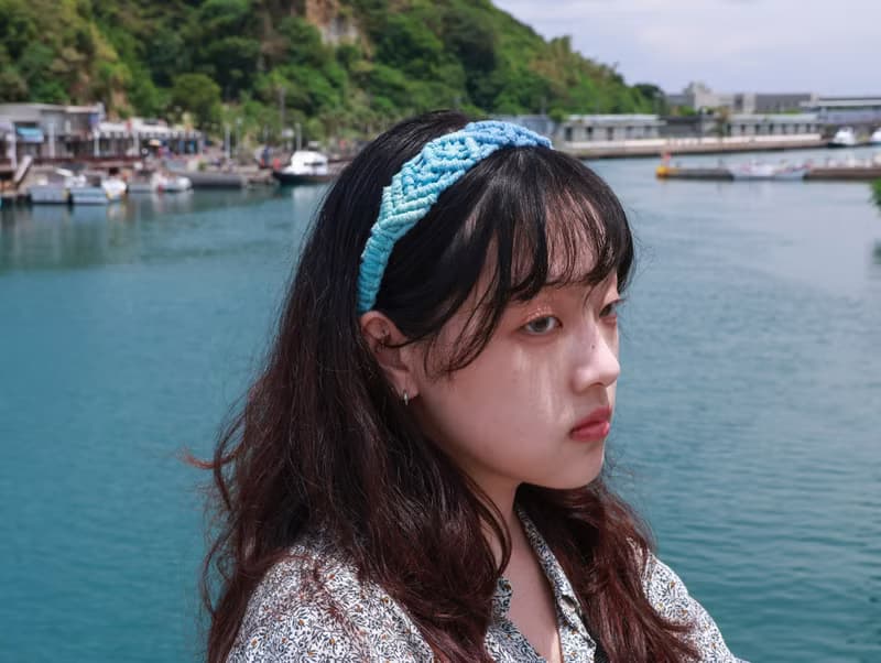 海面 手染編織鬆緊髮帶 成人兒童皆可配戴 職人手工染製