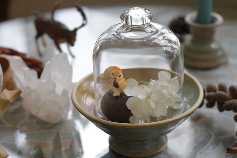 淺藍綠色手工陶瓷高腳燭台/點心台/飾品台/苔球座/苔球花器