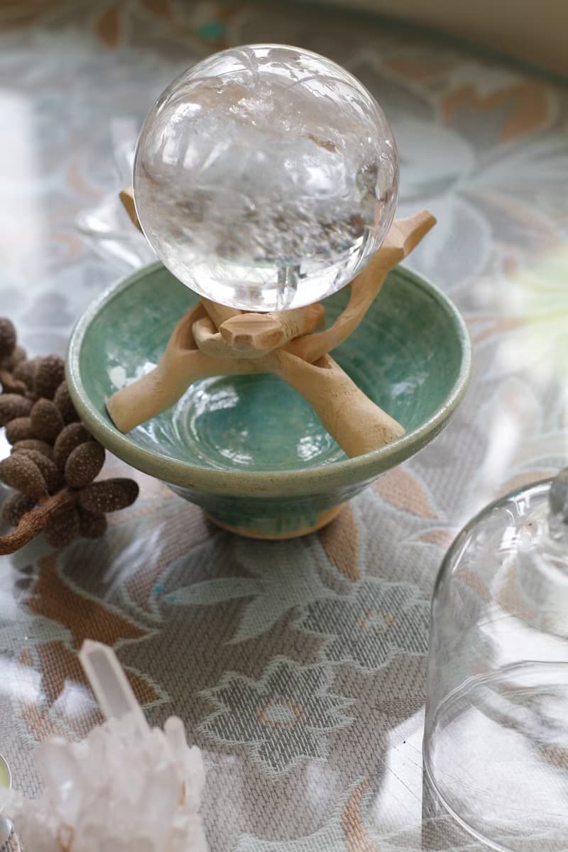 淺藍綠色手工陶瓷高腳燭台/點心台/飾品台/苔球座/苔球花器