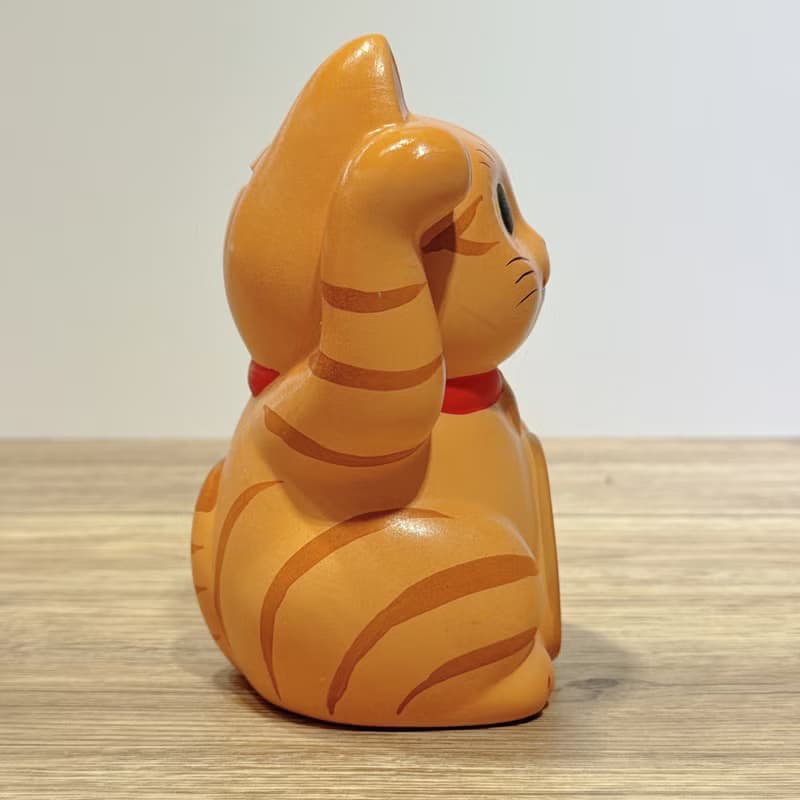 【虎紋招財】日本谷中堂招財貓 | 小判 虎紋