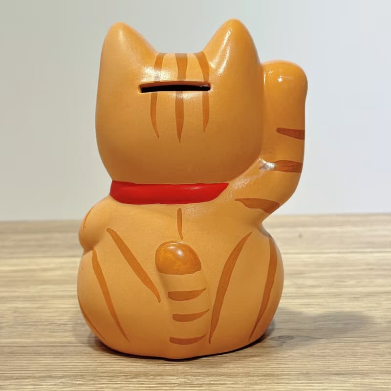 【虎紋招財】日本谷中堂招財貓 | 小判 虎紋