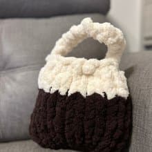 好Q毛毛手工編織包 巧克力富士山