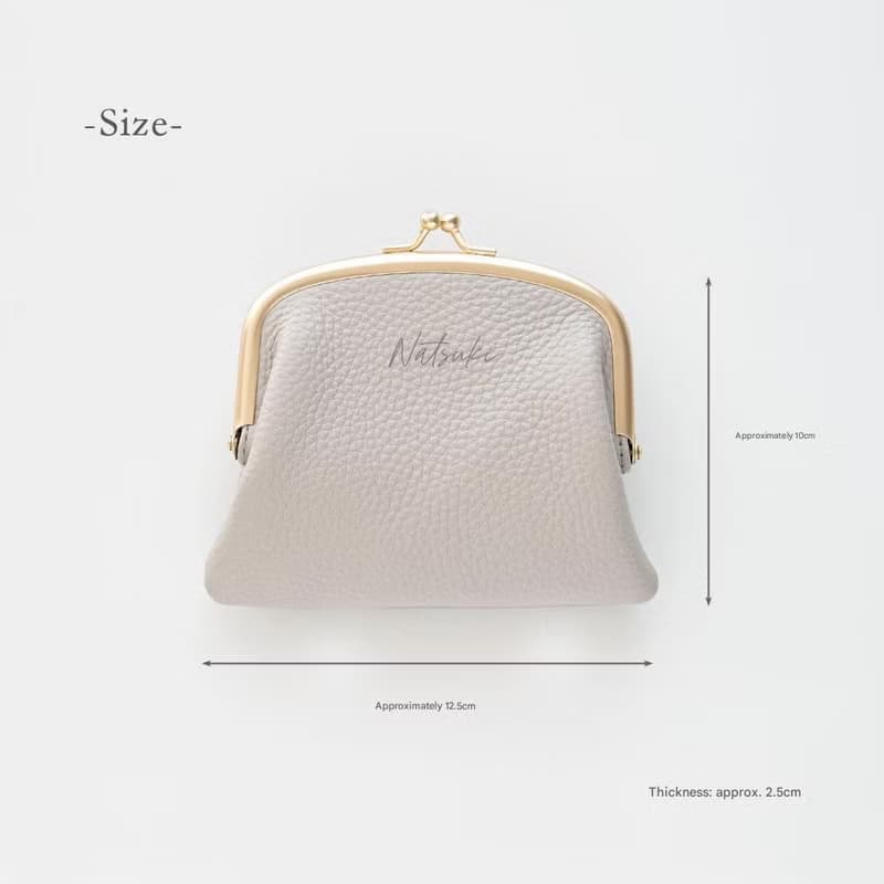 親子がま口ポーチ 【 本革 Nuance 名入れ 】 ポーチ 財布 コインケース カードケース 小物入れ ミニポーチ がま口 HR40U
