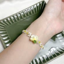 【 原創手作】微鉤小花手鍊 春日泡泡 鉤針 微鉤 畢業禮物 禮物