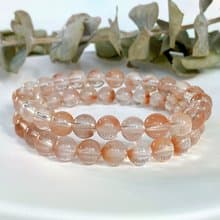 高冰透粉兔毛||兔毛/水晶/手串/手鍊