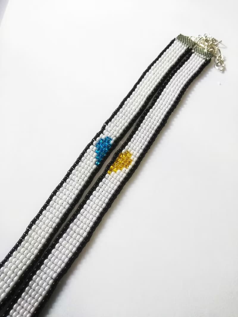 紅心白手鐲雙胞胎手鐲送姐妹朋友手工飾品