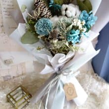 自然森林系風格花束/韓式花束/畢業花束/生日/情人節/男生花束