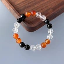 【追月】紅瑪瑙 黑瑪瑙 白水晶 天然水晶手鏈手鍊