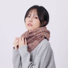 Kiki花紗輕暖針織脖圍/繽紛太妃