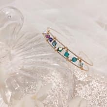 Swarovski漸變冷藍色系手鐲