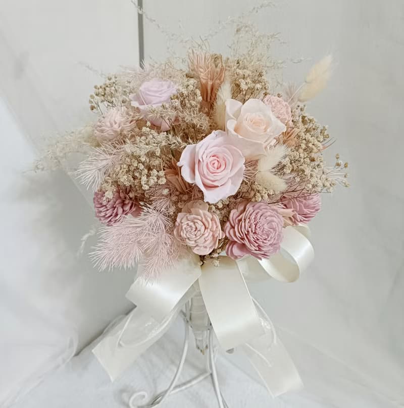 甜美浪漫永生捧花 結婚捧花永生乾燥花情人節畢業謝師禮物生日畢