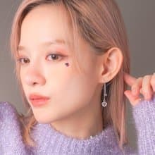 Crush 系列 I 圓珠心型 * 耳環 耳鍊 愛心 銀色 玫瑰金