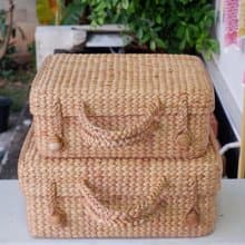 Travel bag Woven bag Water hyacinth woven bag