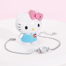 Sanrio學院Mix系列-HelloKitty凱蒂貓晶鑽純銀手鍊