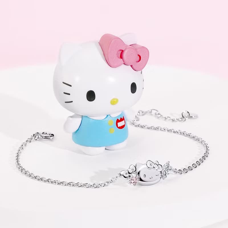Sanrio學院Mix系列-HelloKitty凱蒂貓晶鑽純銀手鍊