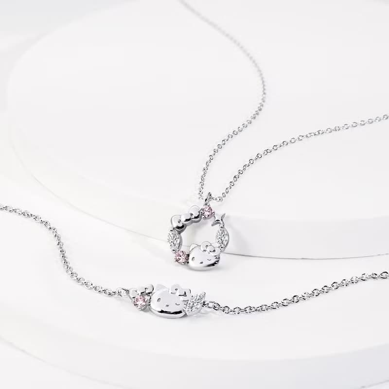 Sanrio學院Mix系列-HelloKitty凱蒂貓晶鑽純銀手鍊