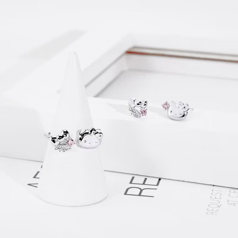 Sanrio學院Mix系列-HelloKitty凱蒂貓晶鑽純銀手鍊