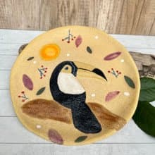 A Lu  立體大嘴鳥陶盤/擺飾/禮物 手作手繪 原創僅此一件