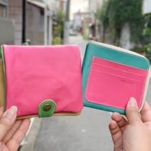 H-PLUMP　ドキドキ・ピンクのカラフル　ハーフプランプ財布　個性的デザイン　HPW-PGOP-TPG-W