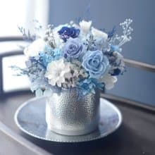 七夕情人節花禮情人節花禮生日花禮 湛藍色系玫瑰永生花不凋花捧