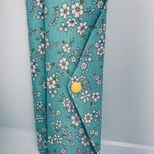 文青風環保筷袋  花季  清新藍 手作餐具袋.交換禮物.