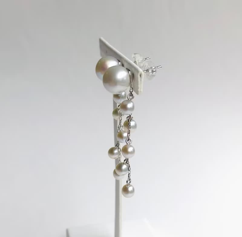 Akoya pearl  earring lgb K18 日本産