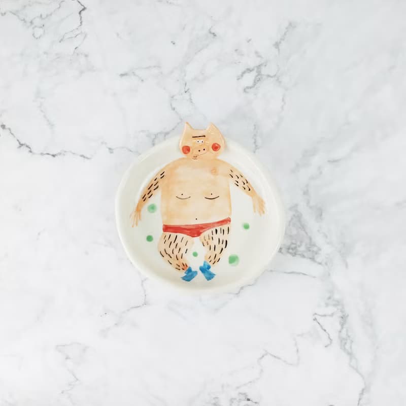 瓷器小碟 | 泡湯動物們