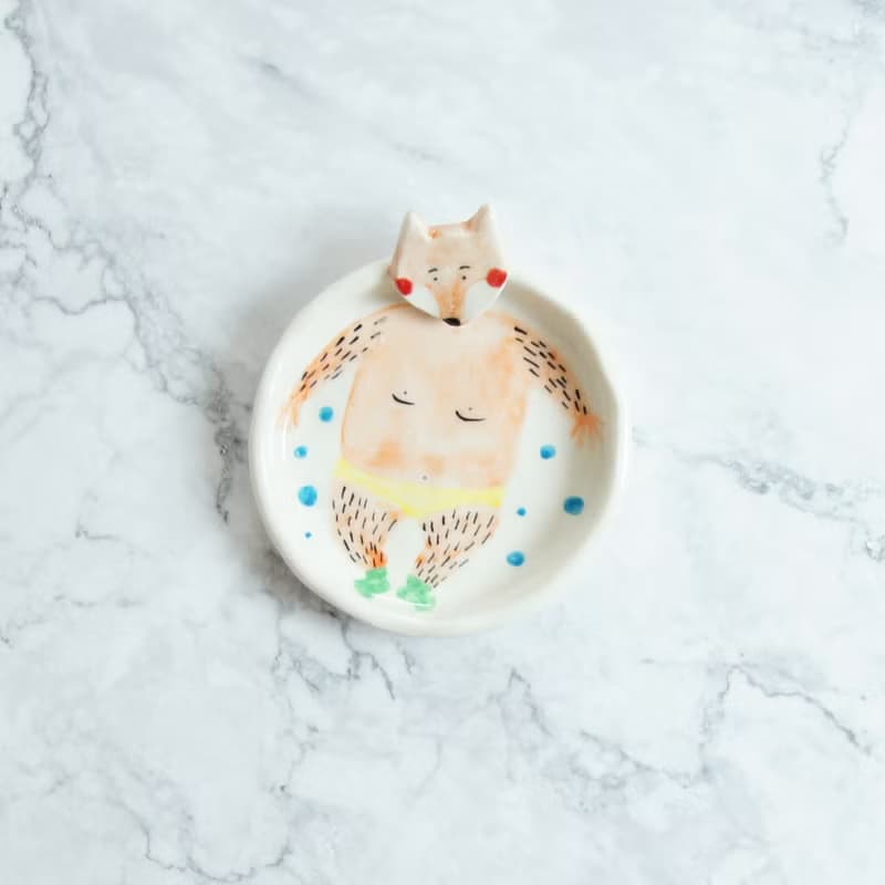 瓷器小碟 | 泡湯動物們