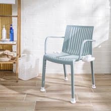 【Lagoon洗澡椅】附蓮蓬頭架/盥洗用品盒 安全靠背/扶手/防滑腳墊