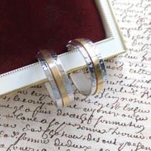 Vintage Jewelry 西洋古董飾品 金銀色調 C圈 簡約 針式耳環