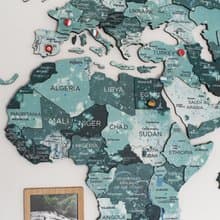 Home Wall Decor, 3D World Map, Wedding Gift for Couple, Birthday Gift Idea,