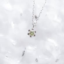橄欖石925純銀雪花項鍊