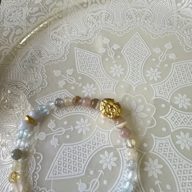 雙魚黃金彈性手鍊