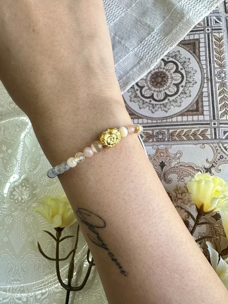 雙魚黃金彈性手鍊