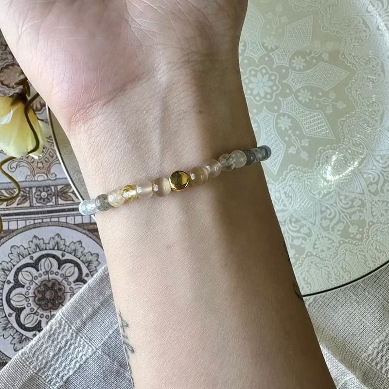 雙魚黃金彈性手鍊