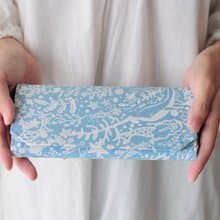 海中人魚/京都手工棉麻布+紙長夾/1983ERXspicaの庭 超輕量錢包