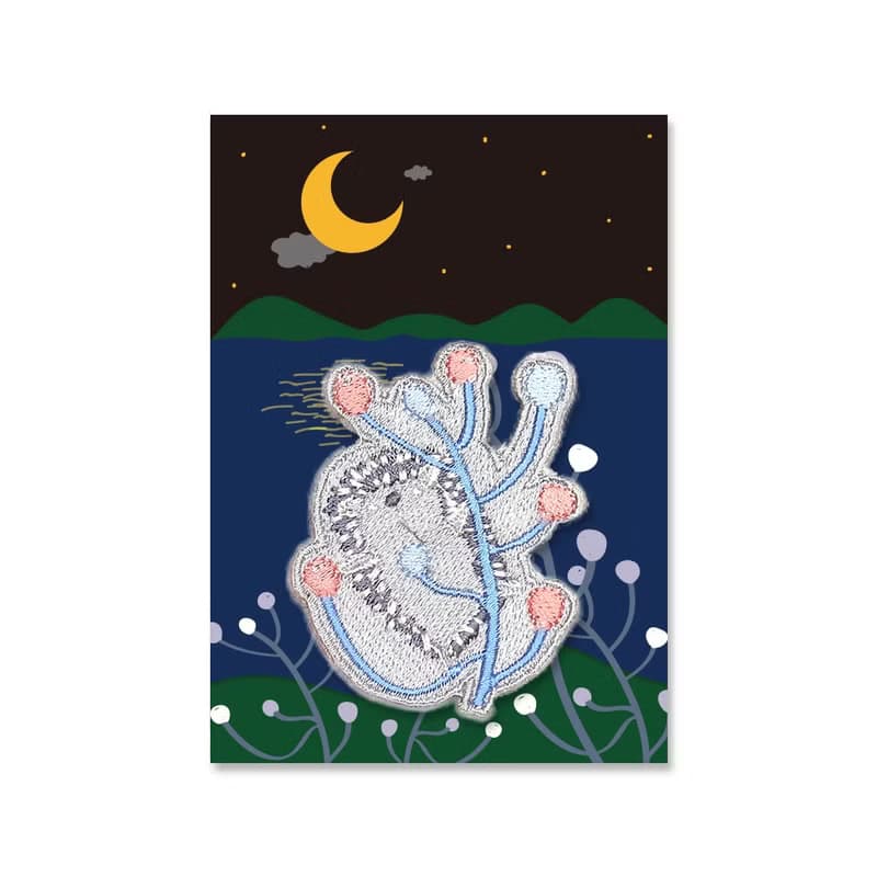 獨家設計刺繡胸章(彩色蒲公英)灰丨婚禮小物 開學