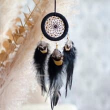 Small Handmade Black Dreamcatcher – Boho Charm for Home, Car Hanging Ornament