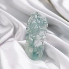 【願‧事事如意】冰種飄花翡翠如意金魚 | 天然緬甸玉A貨翡翠 |