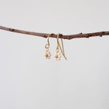 串珠耳飾_一朵小花/霧面淺粉色/beading earing