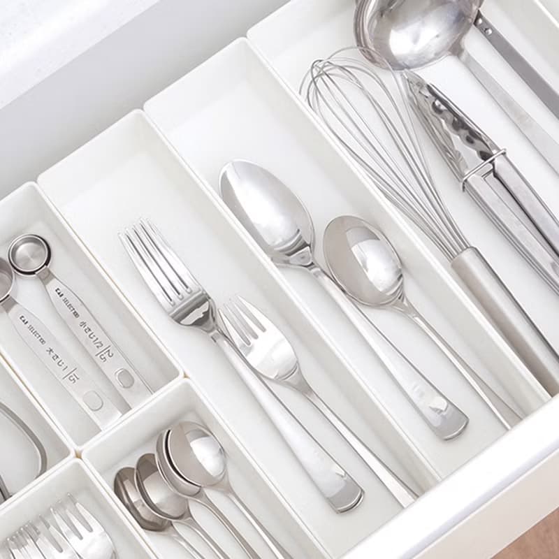 日本天馬 抽屜分隔/鏡櫃用ABS化妝品餐具收納籃-M-3入