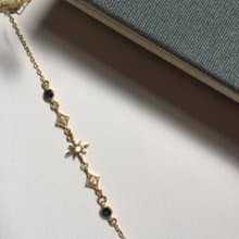 14K包金 八芒星藍鋯石手鍊 手環 項鍊 鎖骨鏈 14KGF