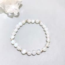 Ops Moonstone silver bracelet-月光石/藍光/純銀/天然石/極簡