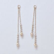 【Palette】 雙鏡面耳環墜飾 (10K 白金)