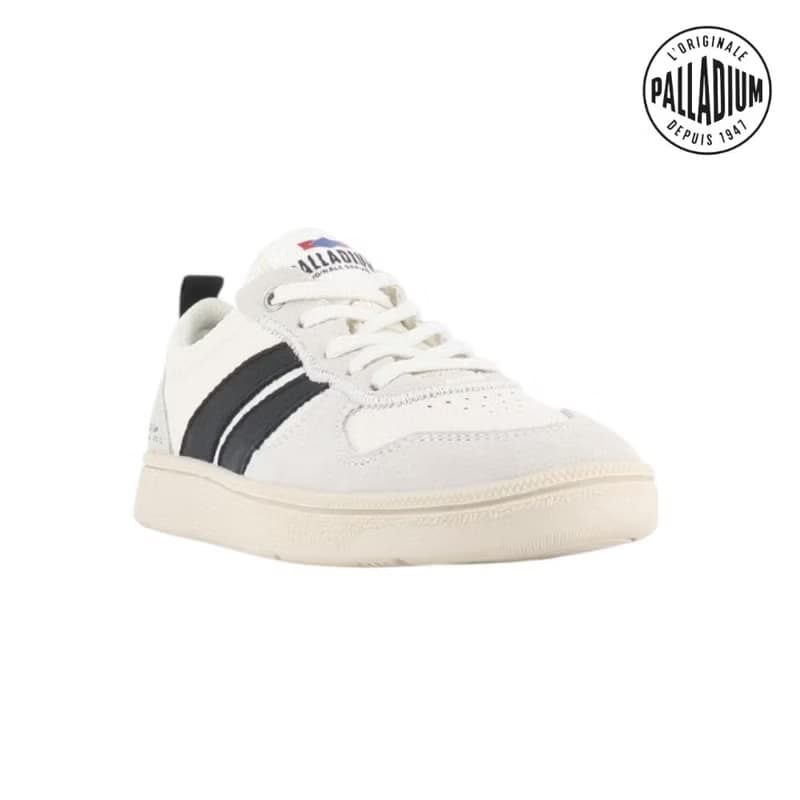 PALLADIUM PALLACUP FLAME LTH 復古休閒鞋 白/黑 74485