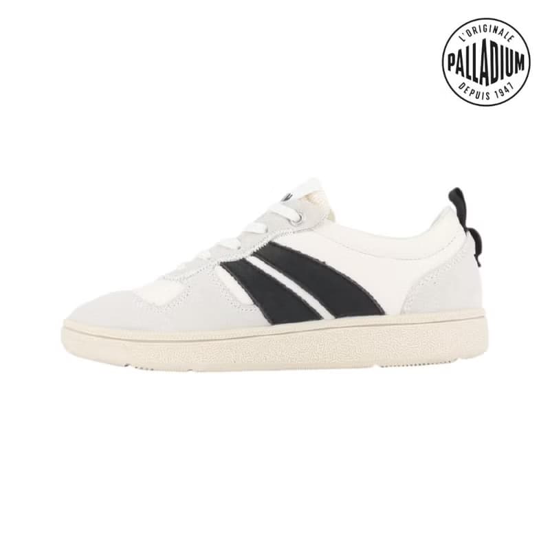 PALLADIUM PALLACUP FLAME LTH 復古休閒鞋 白/黑 74485
