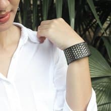 Pagoda Cuff  Bracelet (unique, handmade, leather bracelet , 2024)