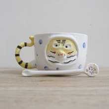 【陶瓷杯】瓷器老虎先生杯  動物杯 400ml