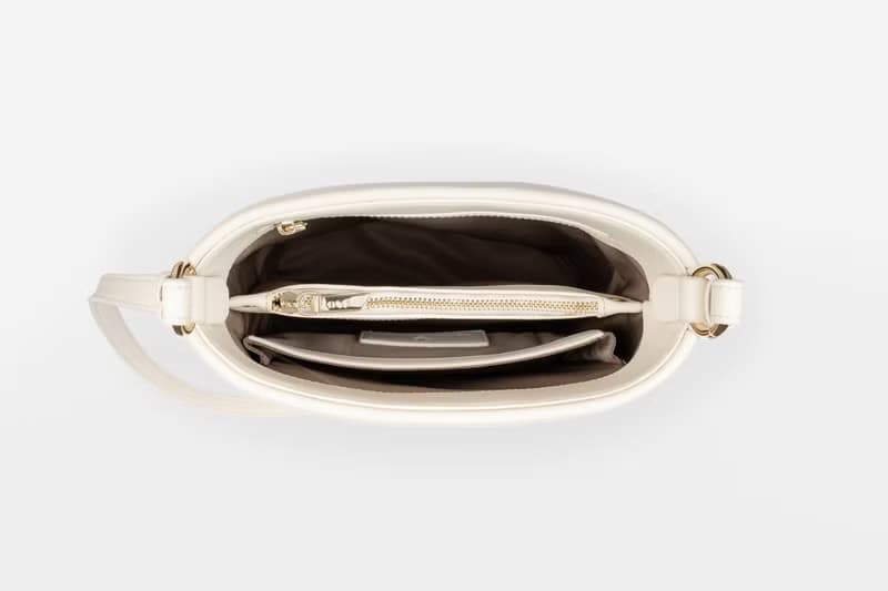 Gaia Bucket Bag 素皮革 水桶包 手提包 側背包 米白色